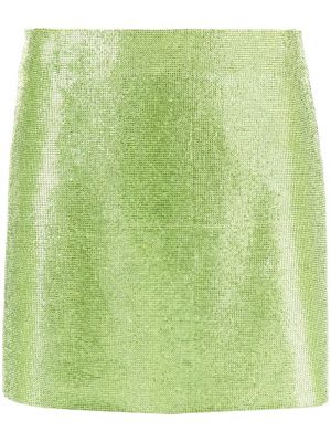 Minigonna con cristalli Nuè verde