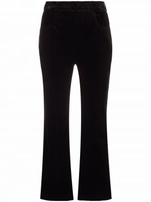 Pantalones de cintura alta Saint Laurent negro