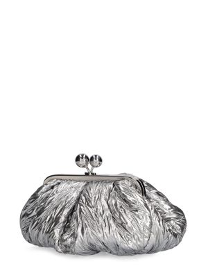 Pisemska torbica iz žakarda Weekend Max Mara srebrna