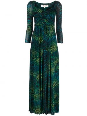 Robe de soirée à imprimé Dvf Diane Von Furstenberg bleu