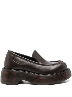 Chunky skinn loafers Paloma Barceló brun