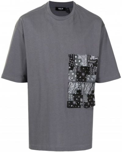 Camiseta de cachemir con estampado con estampado de cachemira Five Cm gris