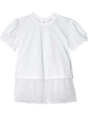 Памучна тениска от тюл Noir Kei Ninomiya бяло