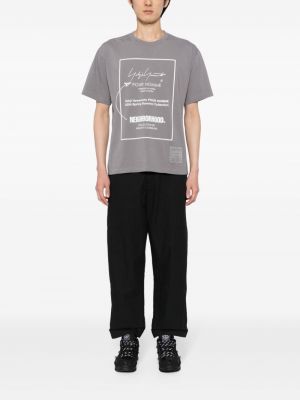 Kokvilnas t-krekls ar apdruku Yohji Yamamoto
