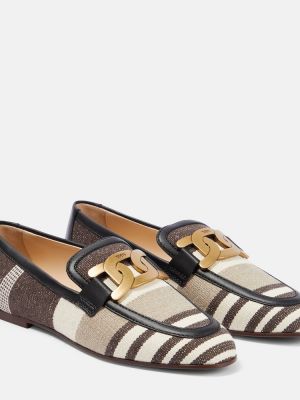 Loafers a righe Tod's marrone