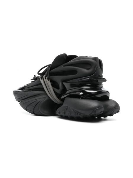 Zapatillas de cuero de neopreno Balmain negro