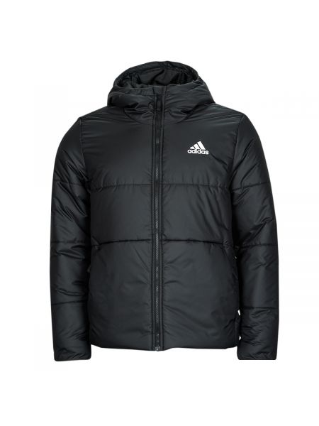 Pikowana kurtka z kapturem Adidas czarna