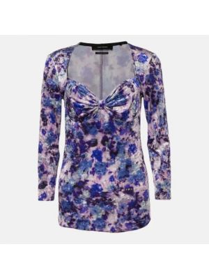 Aksamitny top Isabel Marant Pre-owned fioletowy