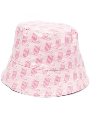 Жакардова двустранна шапка Lanvin розово