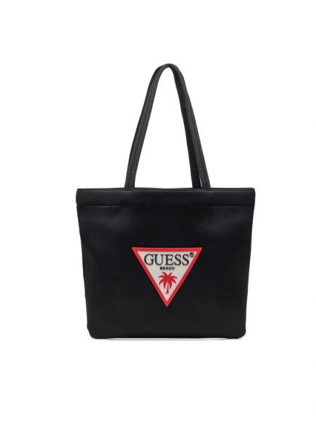 Τσάντα shopper Guess μαύρο