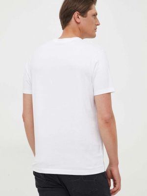 Bavlněné tričko s potiskem Paul&shark bílé