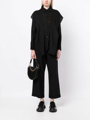 Asimetriška marškiniai Yohji Yamamoto juoda