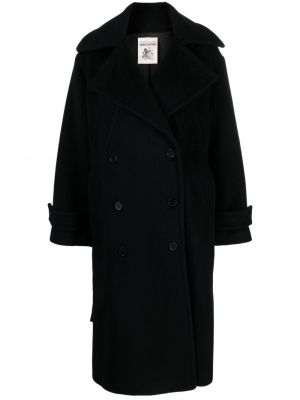 Μάλλινο παλτό Semicouture μαύρο