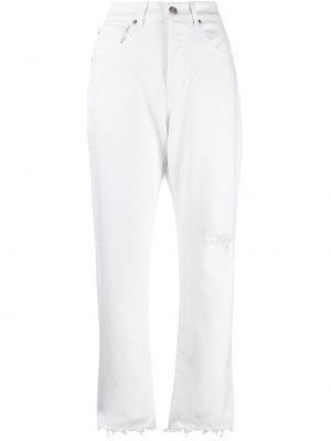 Straight leg-jeans med hög midja 3x1 vit