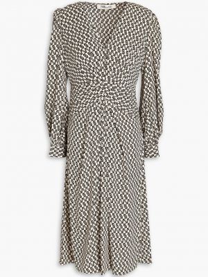 Платье миди с принтом из крепа Diane Von Furstenberg черный