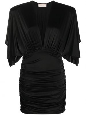 Сатенена мини рокля Alexandre Vauthier черно