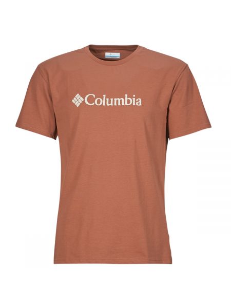 Tričko s krátkými rukávy Columbia hnědé