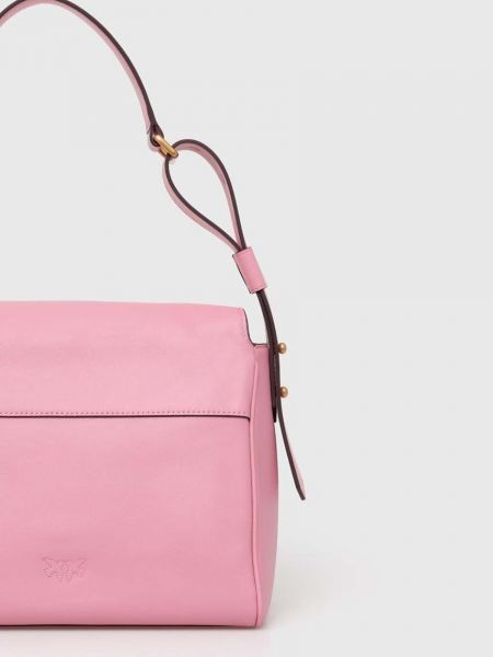 Bőr táska Pinko rózsaszín