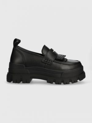 Pantofi loafer cu franjuri cu platformă Buffalo negru