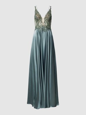 Sukienka wieczorowa z cekinami Luxuar srebrna