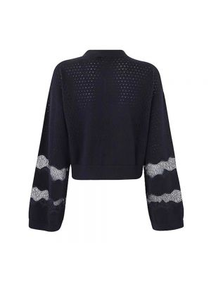 Suéter de cachemir de algodón con estampado de cachemira See By Chloé azul