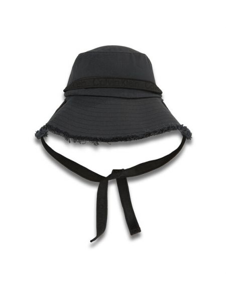 Czarny kapelusz bawełniany Calvin Klein