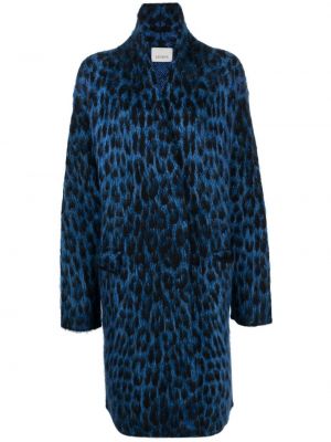 Laneus Cappotto a portafoglio leopardato - Blu