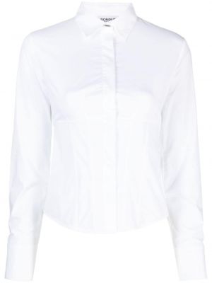 Βαμβακερό πουκάμισο Dondup λευκό