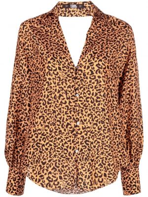 Копринена блуза с гол гръб с принт Karl Lagerfeld
