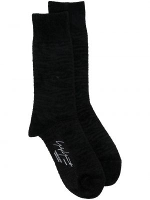 Жакардови чорапи с принт Yohji Yamamoto черно