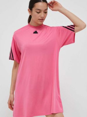 Sukienka mini oversize Adidas różowa