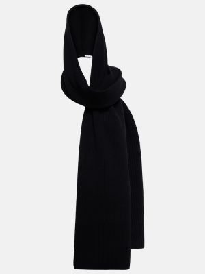 Kašmírový vlnený šál Alaã¯a čierna