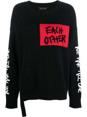 Asymmetrischer sweatshirt mit print Each X Other schwarz