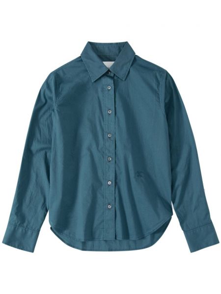 Medvilninė siuvinėta marškiniai Closed mėlyna
