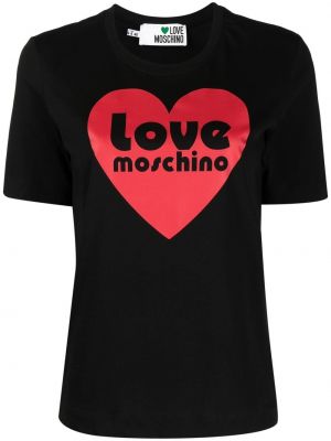 T-krekls ar apdruku ar sirsniņām Love Moschino