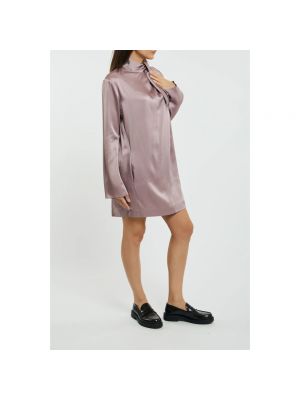 Mini vestido de raso Semicouture violeta