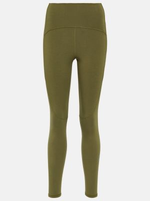 Sportovní kalhoty s vysokým pasem Adidas By Stella Mccartney zelené