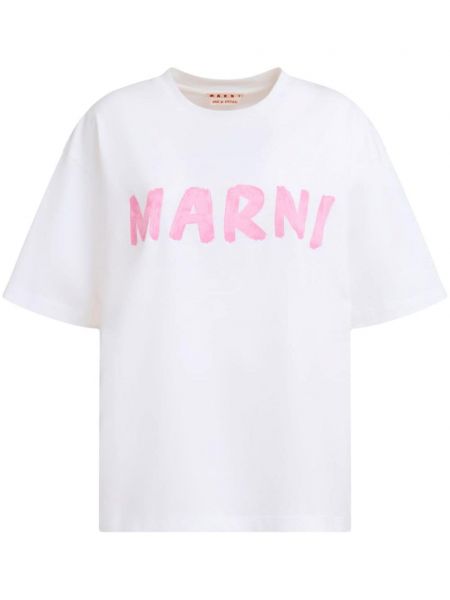 T-shirt en coton à imprimé Marni
