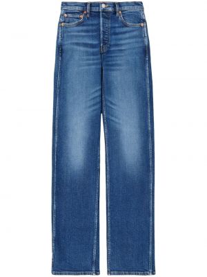 Proste jeansy z wysoką talią relaxed fit Re/done niebieskie