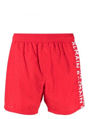 Trykt shorts Balmain rød