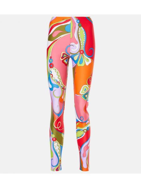 Leggings med print Pucci