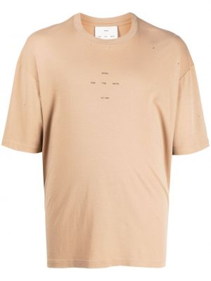 T-shirt en coton à imprimé Song For The Mute marron