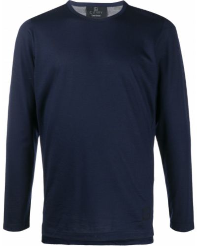Jersey de tela jersey de cuello redondo Fileria azul