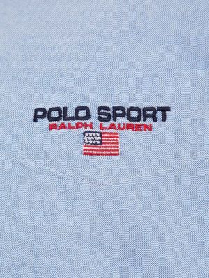Koszula bawełniana relaxed fit Polo Sport niebieska