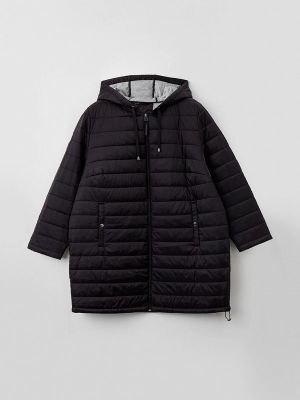 Утепленная демисезонная куртка Le Monique черная