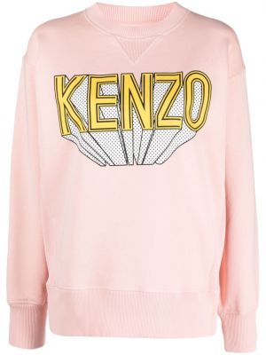 Sweat en coton à imprimé Kenzo rose