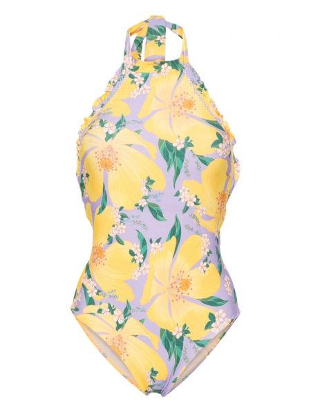 Kvetinové plavky s potlačou Farm Rio žltá