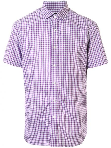 Camisa a cuadros Kent & Curwen violeta