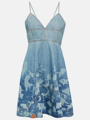 Джинсовое мини-платье Paula's Ibiza с принтом LOEWE синий