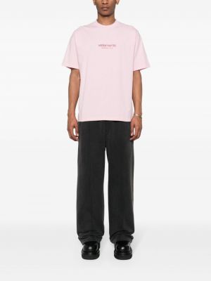 Bavlněné tričko Vetements růžové